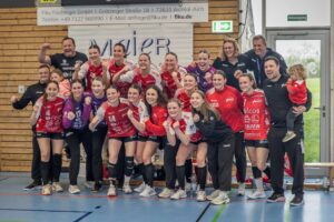 Frauen Handball Team feiert Heimsieg. Saisonabschluss mit zwei Punkten.